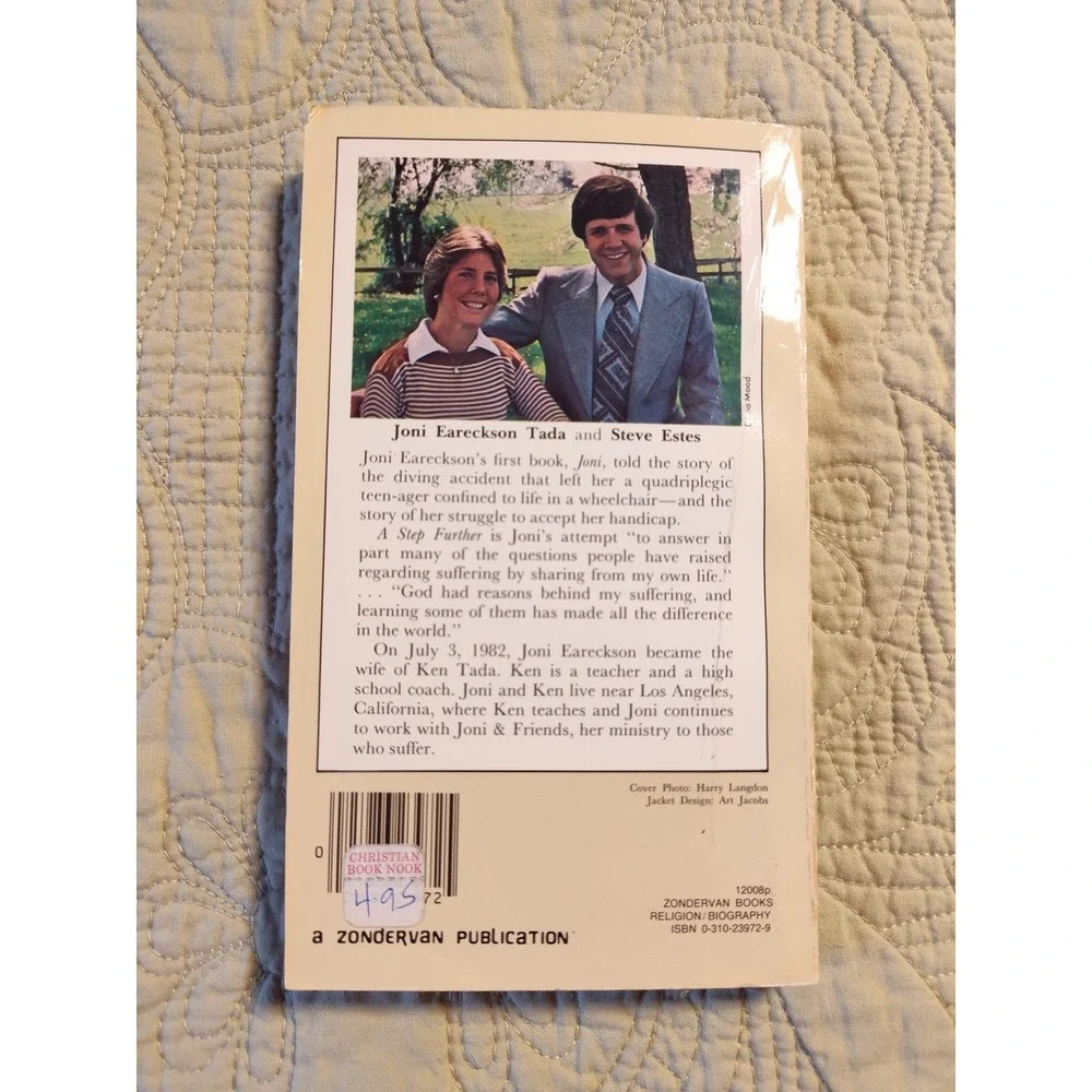 A Step Further 1978 Paperback Joni Eareckson Steve Estes Vintage‎ Inspirational